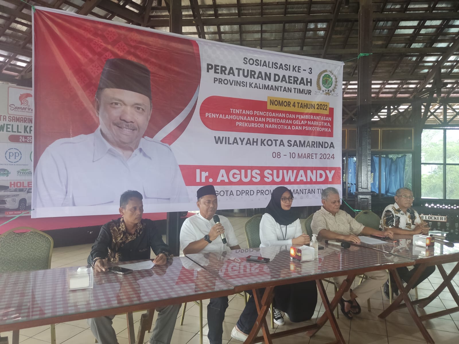 Anggota DPRD Kaltim, Agus Suwandi dalam sosper yang digelar di Tanah Merah. (Dok)