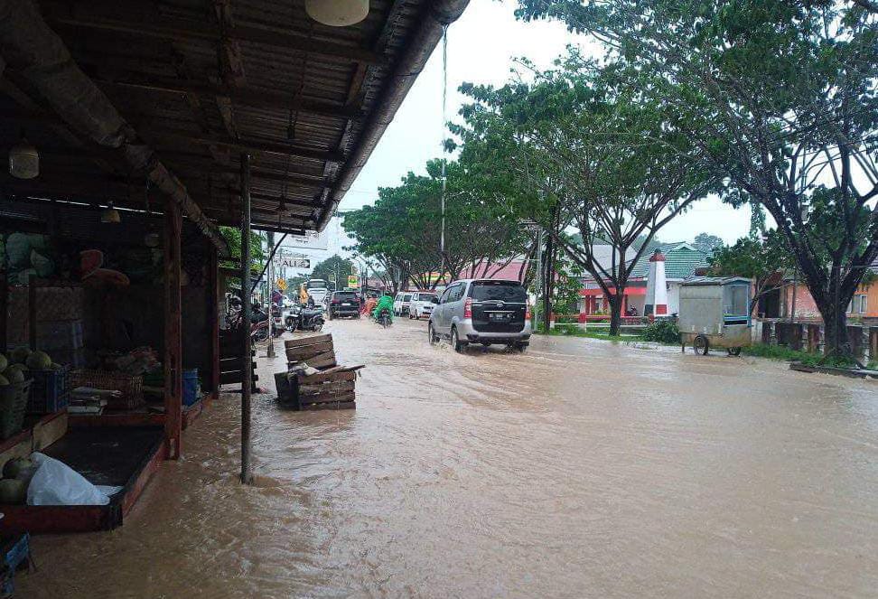 Banjir di Kelurahan Seluang, Kecamatan Samboja beberapa hari lalu / Istimewa