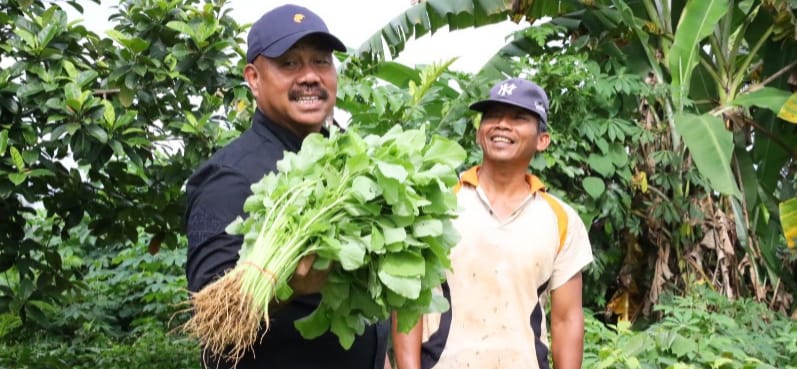 Momen kebersamaan Bupati Kukar, Edi Damansyah bersama petani holtikultura Desa Sumber Sari / Istimewa