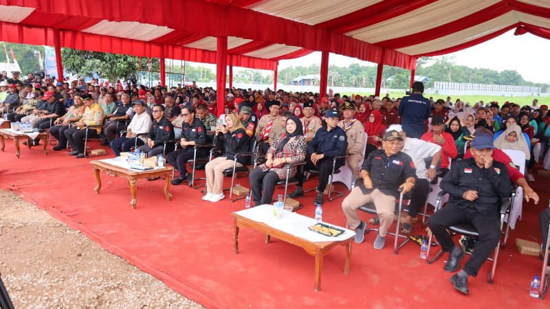 Suasana Groundbreaking Jembatan Sebulu Kukar / Istimewa