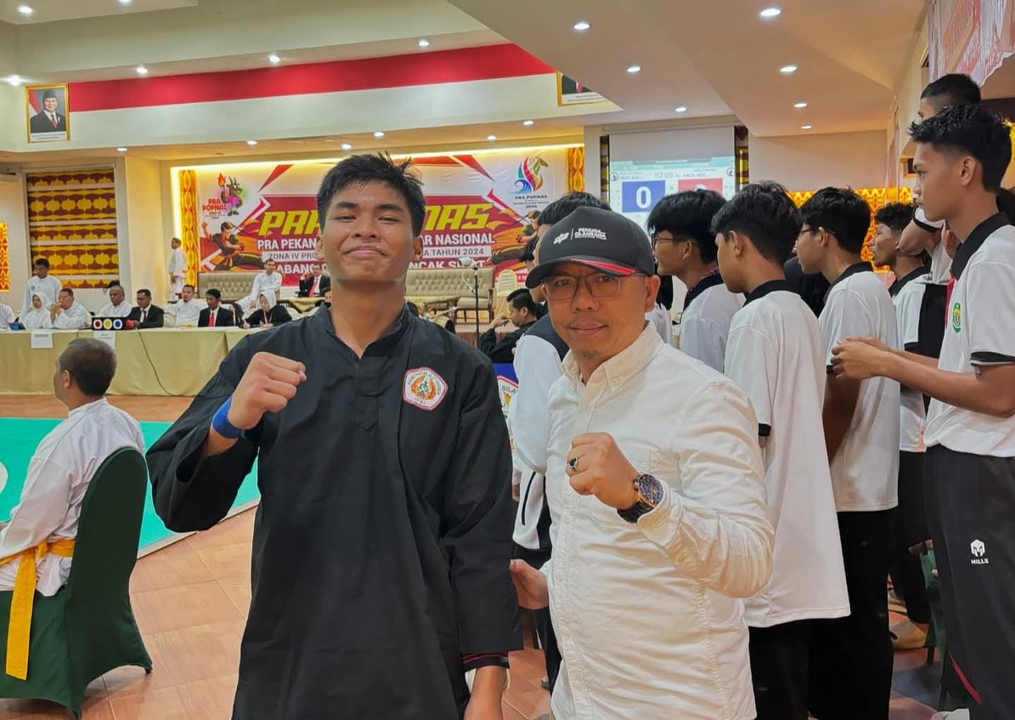 Laga atlet Pencak Silat Kaltim di Pra Popnas.