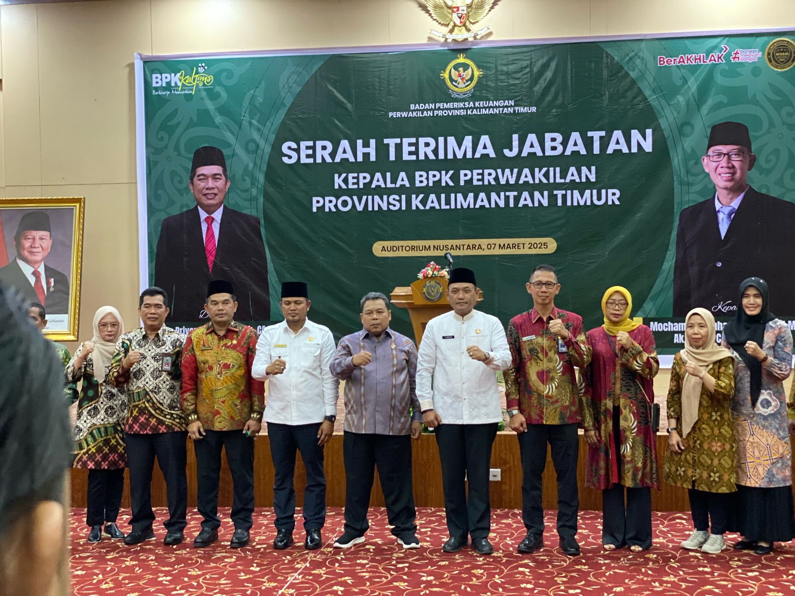 Kegiatan serah terima jabatan Kepala Badan Pemeriksa Keuangan (BPK) Perwakilan Provinsi Kalimantan Timur. (ist)
