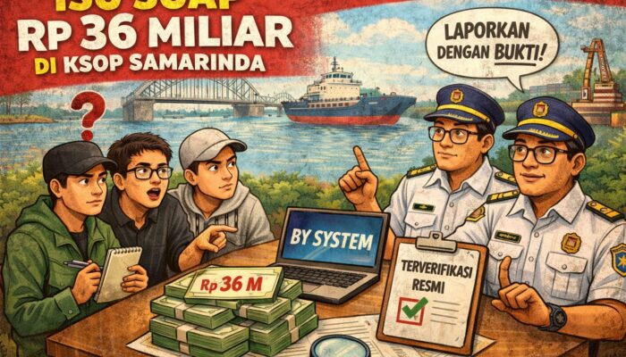 Mahasiswa UINSI Samarinda melakukan audiensi di KSOP Kelas I Samarinda, membahas isu dugaan suap Rp36 miliar. KSOP menekankan pelayanan sudah berbasis sistem dan meminta tudingan disertai bukti. (Ilustrasi AI).